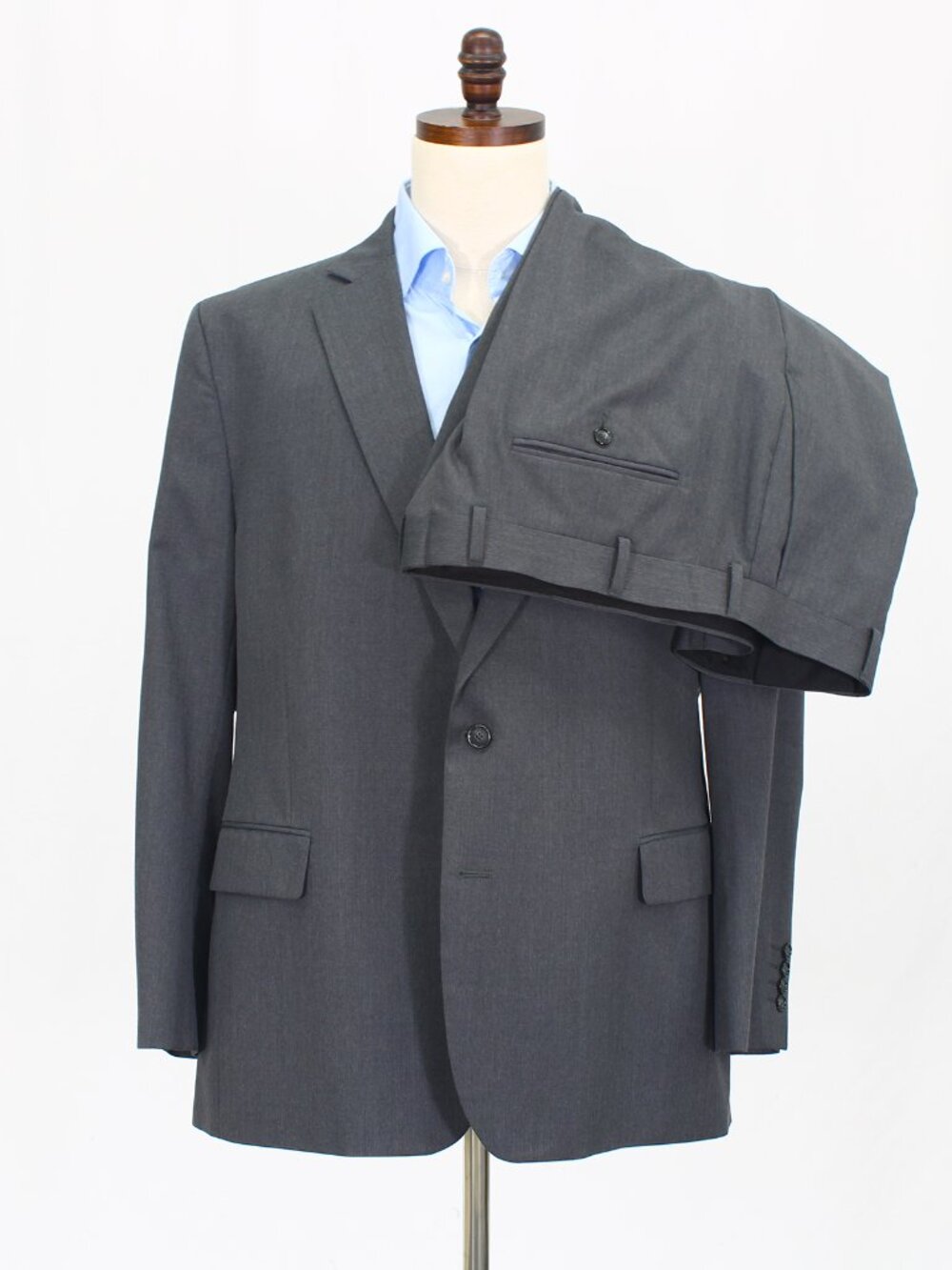 Stafford 48R 42x30 Gray Full Suit 2-Button Solid R694